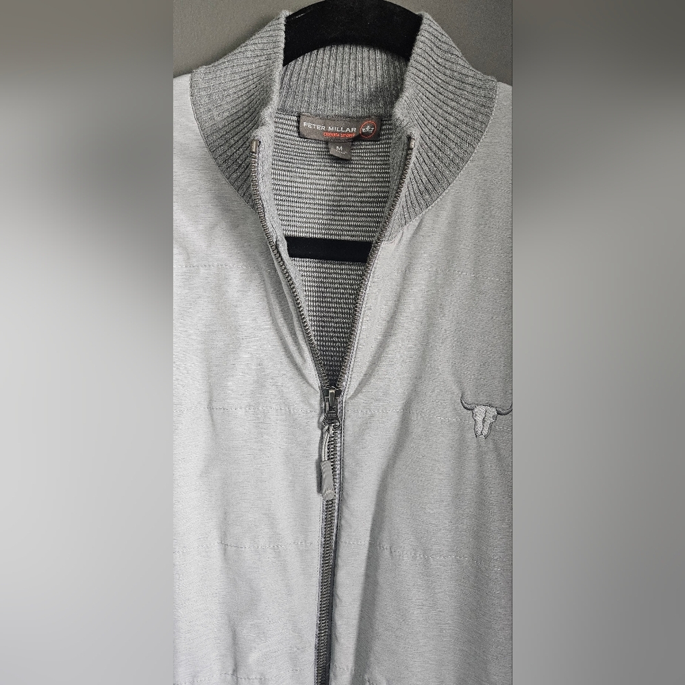 Peter Millar Light Gray Bomber Jacket - image 3
